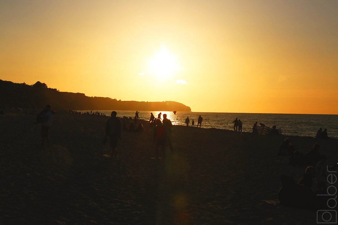 Zachód na plaży we Władysławowie